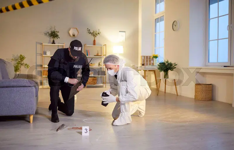 Vomit at a crime scene